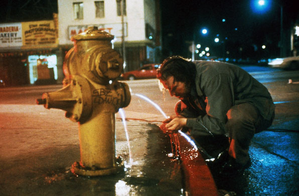 Writers in films: Mickey Rourke as Charles Bukowski in the film Barfly