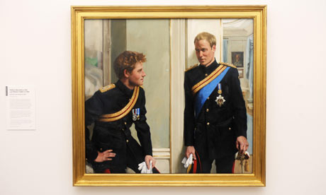 prince harry and william painting. Portrait of Prince William and