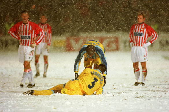 Snow in sport: Soccer - European Cup Winners Cup