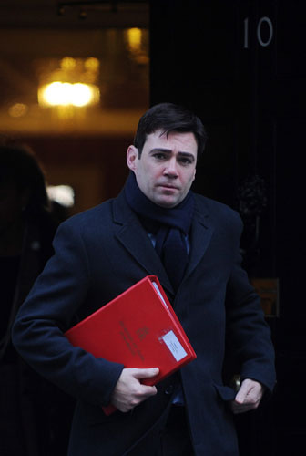 Hats and Scarves: British Health Secretary Andy Burnham 