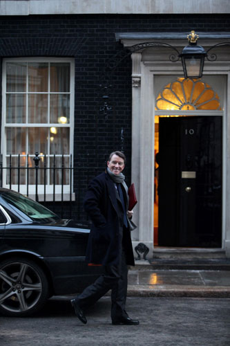 Hats and Scarves: Business Secretary Peter Mandelson 