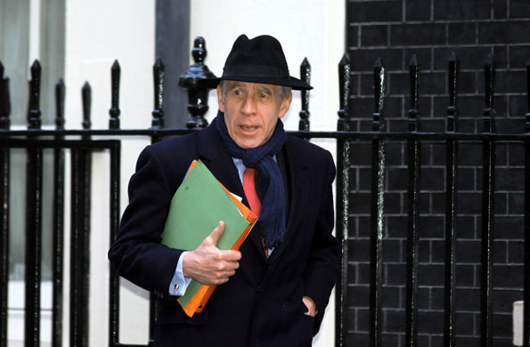 Hats and Scarves: Justice Secretary Jack Straw arrives at 10 Downing Street