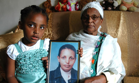 Birtukan Mikdesa's mother and child