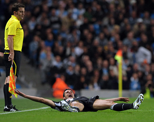 Europa League City: Vincenzo Iaquinta celebrates his goal