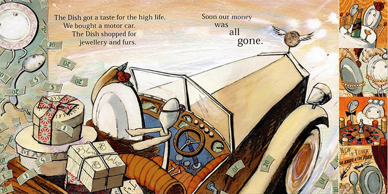 Mini grey books gallery: Here are the Dish and Spoon living it up