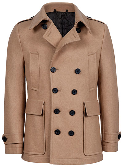 key trends: camel: Pea coat