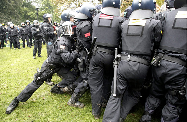 Stuttgart 21 Protest: Police clash with demonstrators protesting a railway project in Stuttgart