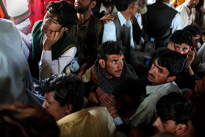Swat: Flood-stricken villagers from the Kalam Valley, in upper Swat