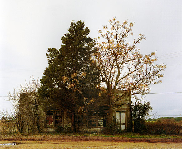 William Christenberry - Palmist Building (Winter), Havana Junction, Alabama 1981