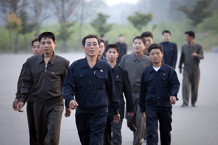 Dan Chung: Visitors arrive at the Kimilsungia-Kimjongilia Exhibition Hall in Pyongyang