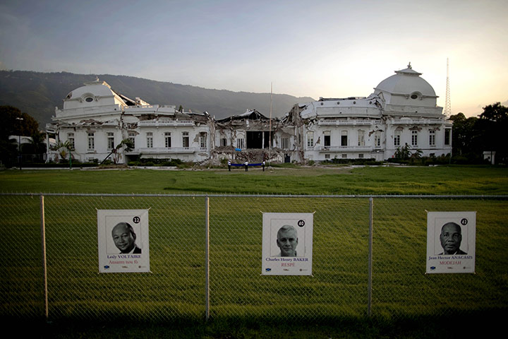 Ramon Espinosa: Photographs of the three presidential candidates in Port-au-Prince, Haiti.