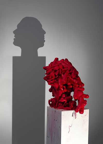 Psychoanalysis exhibition: 13. Tim Noble and Sue Webster, Bloody Haemorrhaging Narcissus, 2009