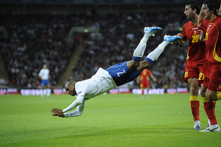 England v Montenegro 3: Ashley Young gets booked for diving