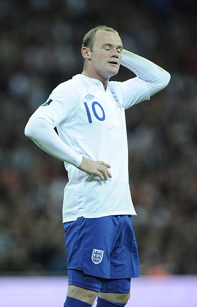 England v Montenegro 3: Wayne Rooney dejection