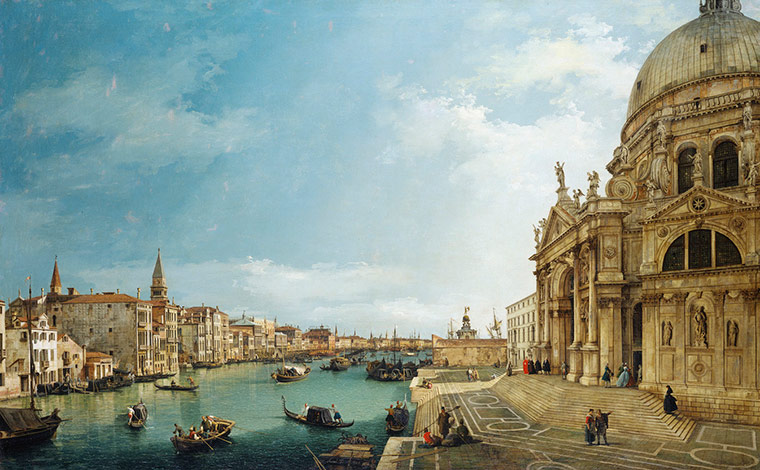 Canaletto and His Rivals: The Entrance to the Grand Canal by Canaletto
