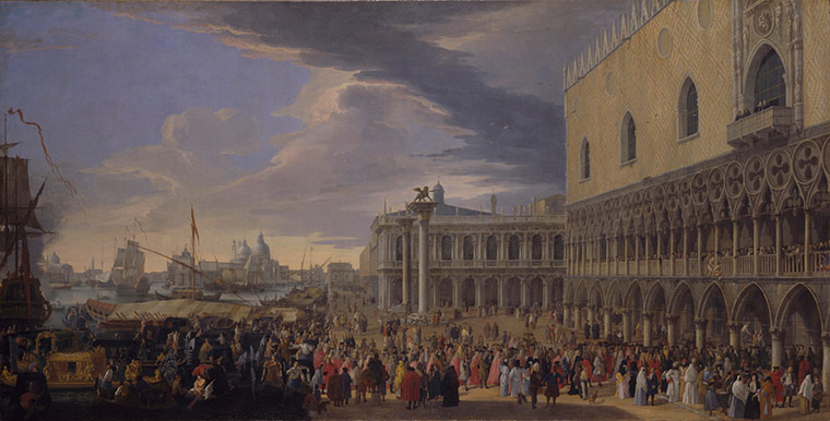 Canaletto and His Rivals: The Reception of the British Ambassador Charles Montagu by Luca Carlevarijs