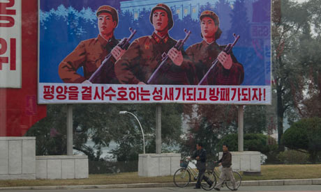 north korea at night from space. workers jostling for space