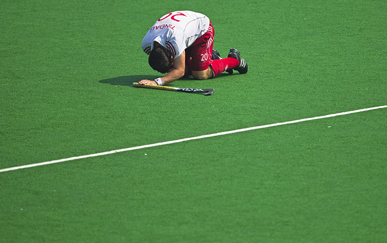 CWG final day: James Tindall reacts in the hockey bronze medal match