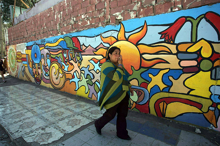 chile miners go home: Yesica Cortes, wife of miner Victor Zamora