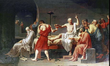 The Death of Socrates, 1787, by  Jacques Louis David.