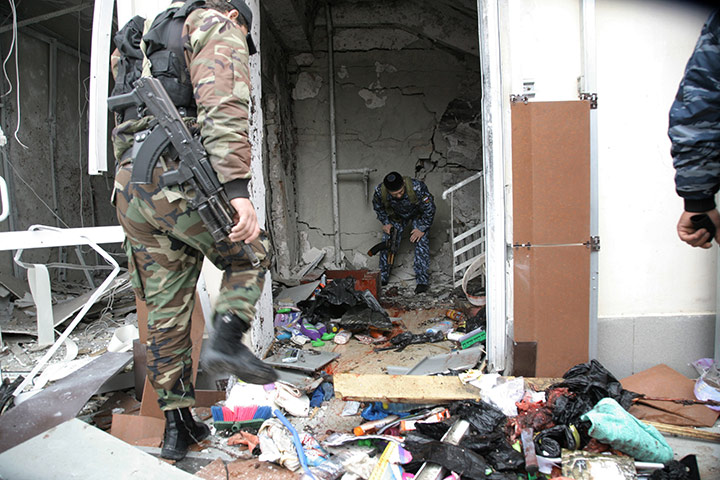 chechen parliament attack: special forces at the scene