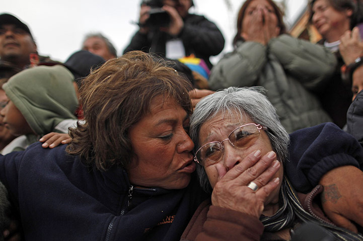 From the agencies: Natacha Pisarenko at the camp outside the San Jose mine near Copiapo, Chile