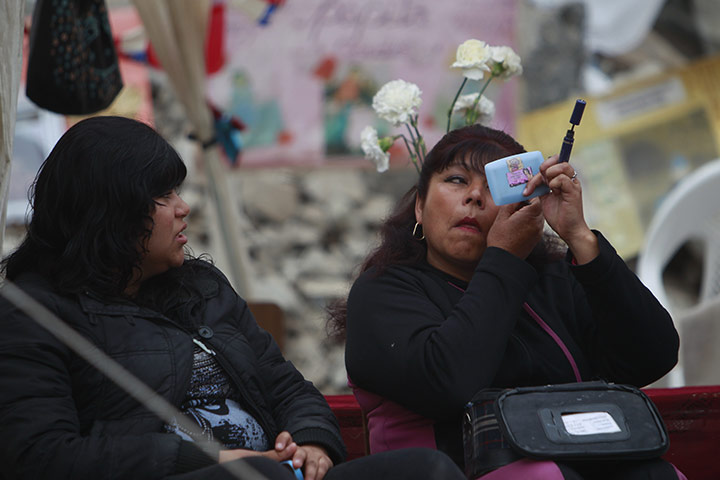 From the agencies: Natacha Pisarenko at the camp outside the San Jose mine near Copiapo, Chile
