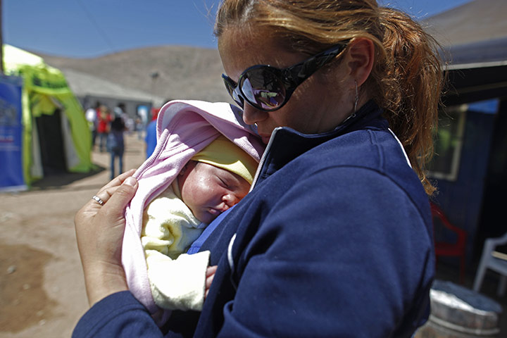 From the agencies: Natacha Pisarenko at the camp outside the San Jose mine near Copiapo, Chile