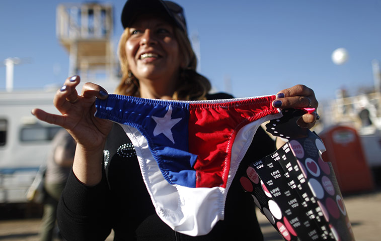 From the agencies: Natacha Pisarenko at the camp outside the San Jose mine near Copiapo, Chile