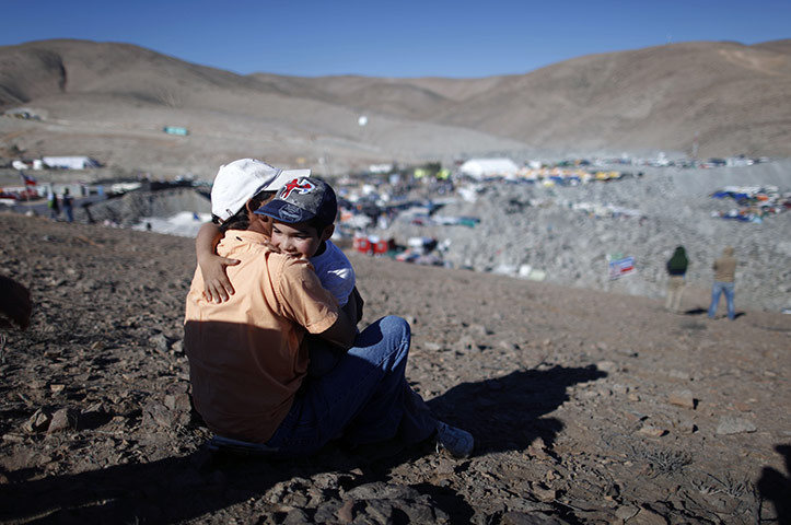 From the agencies: Natacha Pisarenko at the camp outside the San Jose mine near Copiapo, Chile