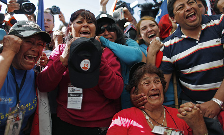 From the agencies: Natacha Pisarenko at the camp outside the San Jose mine near Copiapo, Chile