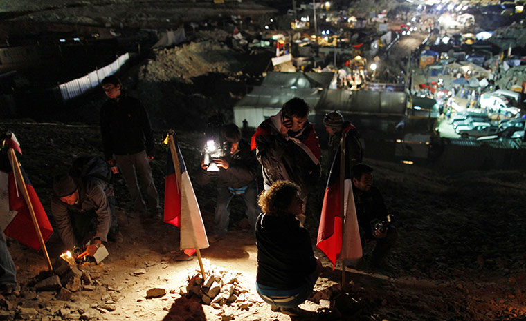 From the agencies: Natacha Pisarenko at the camp outside the San Jose mine near Copiapo, Chile