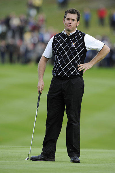 Day 2 Ryder Cup: Lee Westwood looks for someone to blame after missing a putt on the 18th