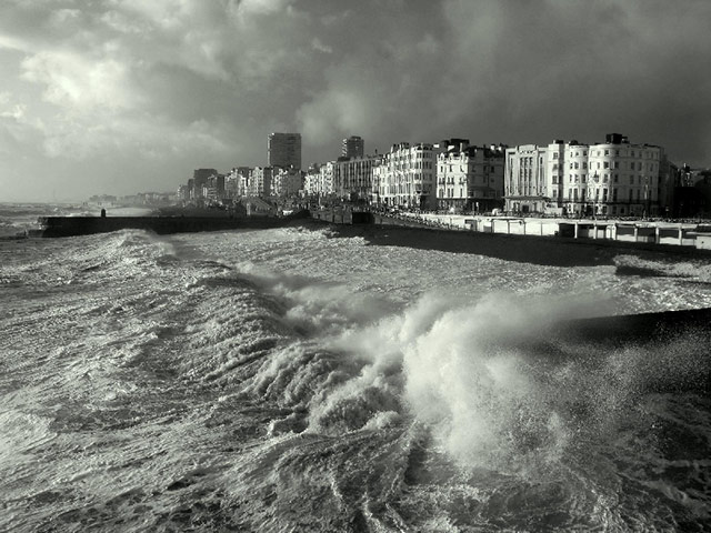 In pictures: moody: storm on Brighton beach
