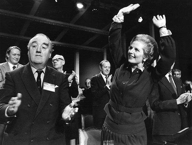 Margaret Thatcher: 1974: Margaret Thatcher with William Whitelaw and the party conference