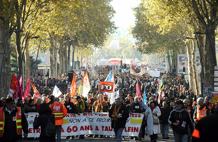 France Strike Update: People demonstrate in Toulouse