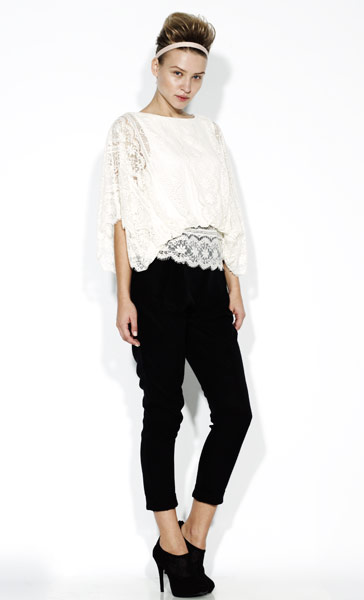 Line-up: Lacy: Cream top