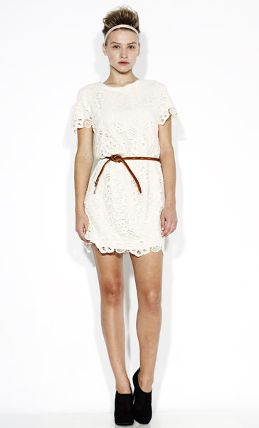 Line-up: Lacy: White dress