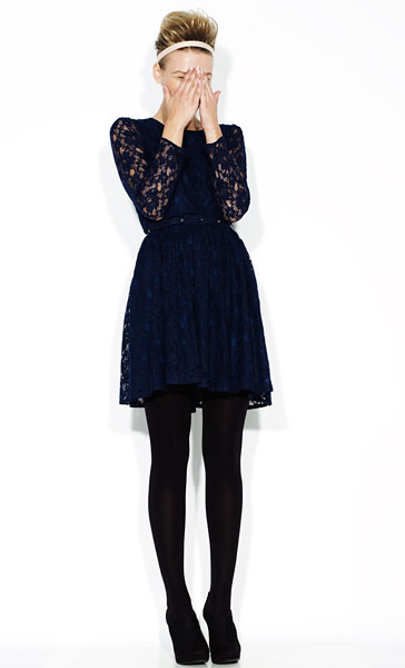 Line-up: Lacy: Navy dress