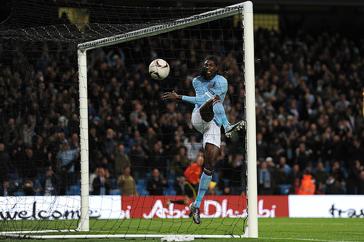 Europa League: Adebayor scores his hat-trick