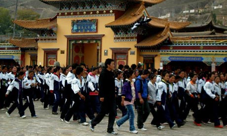 Tibetan student language protests