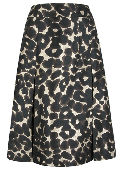 Key trends: full skirts: Leopard print skirt