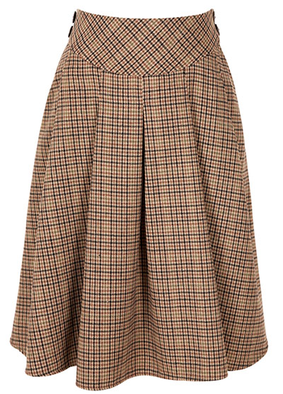 Key trends: full skirts: Check skirt