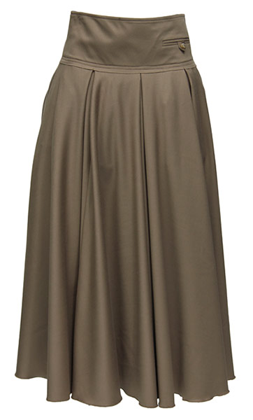 Key trends: full skirts: mid-calf full skirt