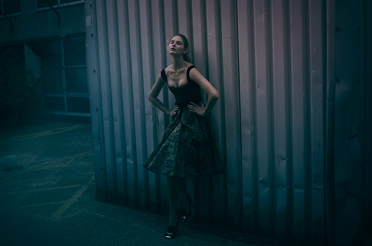 Key trends: full skirts: Model wearing Louis Vuitton