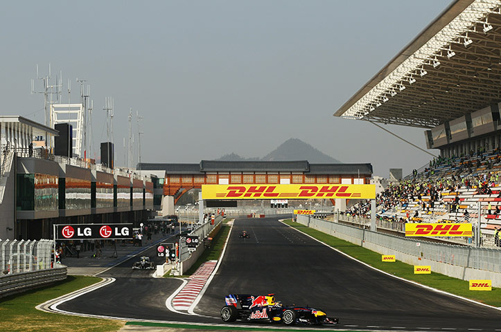 Korean Grand Prix: Red Bull's Sebastian Vettel takes to the new track for the first time 