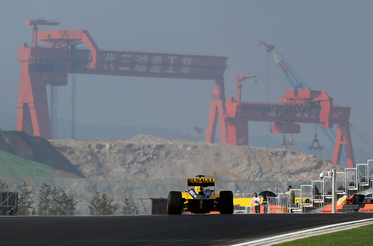 Korean Grand Prix: Robert Kubica practices 