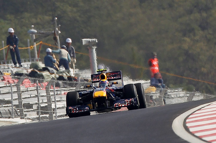 Korean Grand Prix: Mark Webber during practice for the South Korean grand prix