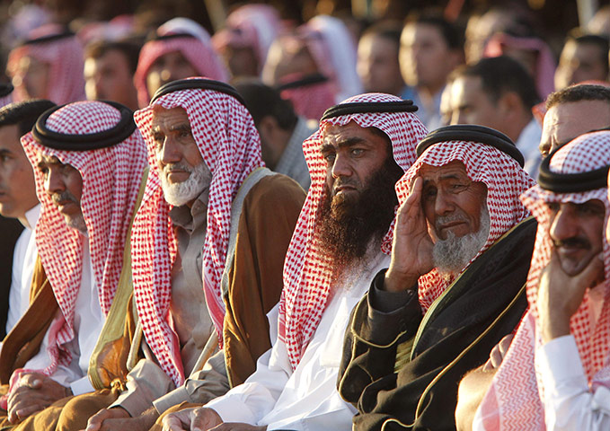 24 hours: Supporters of Faisal al-Fayez, a candidate for parliamentary elections