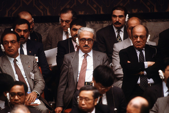 Tariq Aziz: Tariq Aziz at UN in 1992